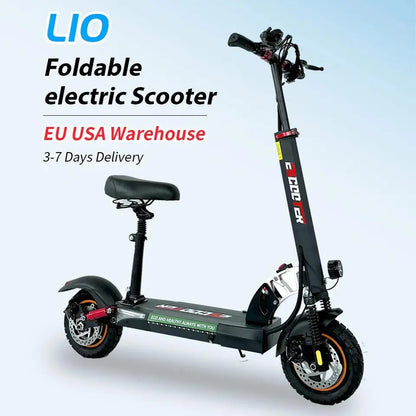 Factory Direct Seated Electric Scooter 800W 48V 13Ah Battery 35-40KM Range 150KG Load Foldable Electronic for Adults Travel