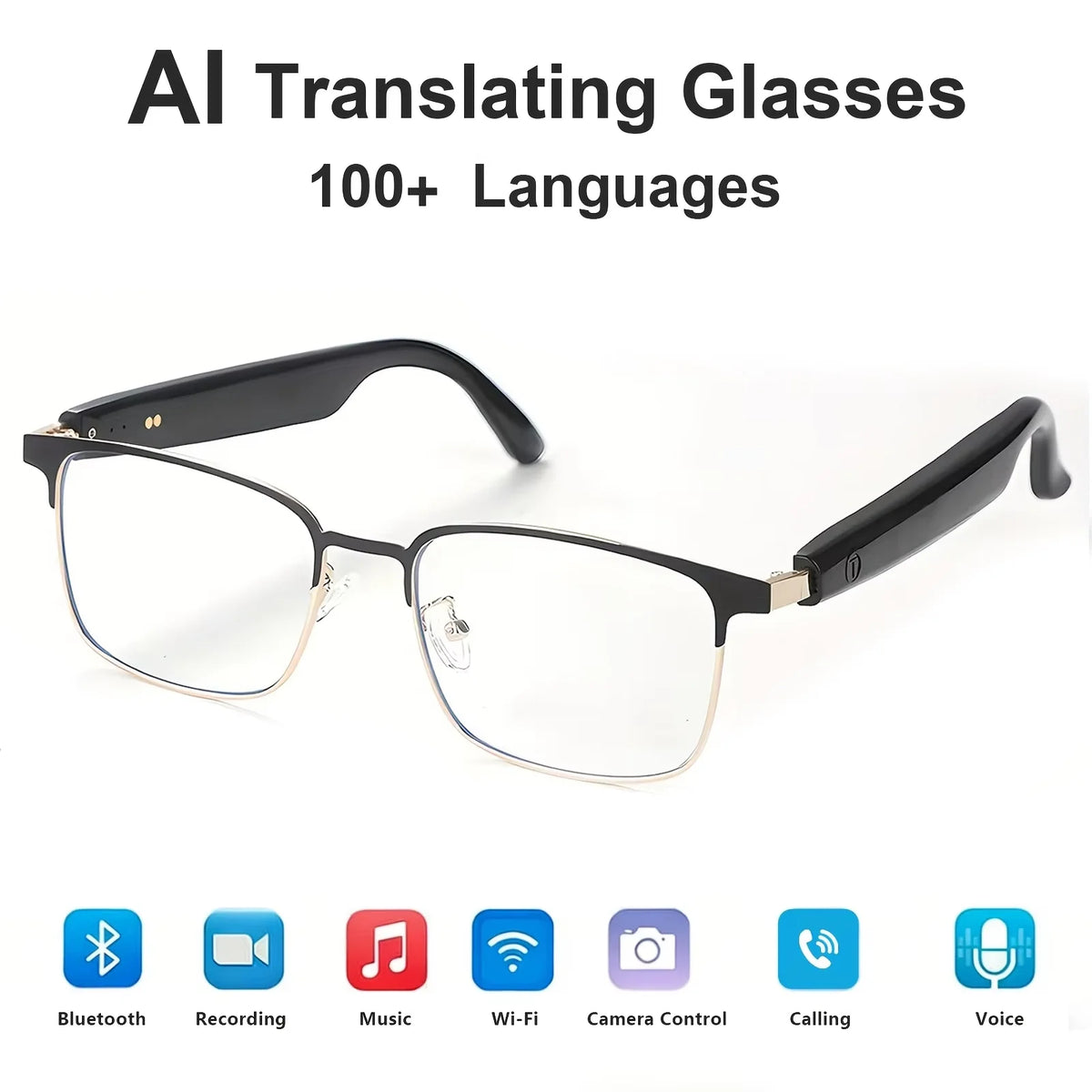 AI‑Powered Smart Glasses for Men Women, Photochromic Lenses Audio Glasses with Hi‑Fi Sound Quality, HD Hands‑Free Calls & Music Playback, Ideal for Outdoor Sports & Everyday Office Use