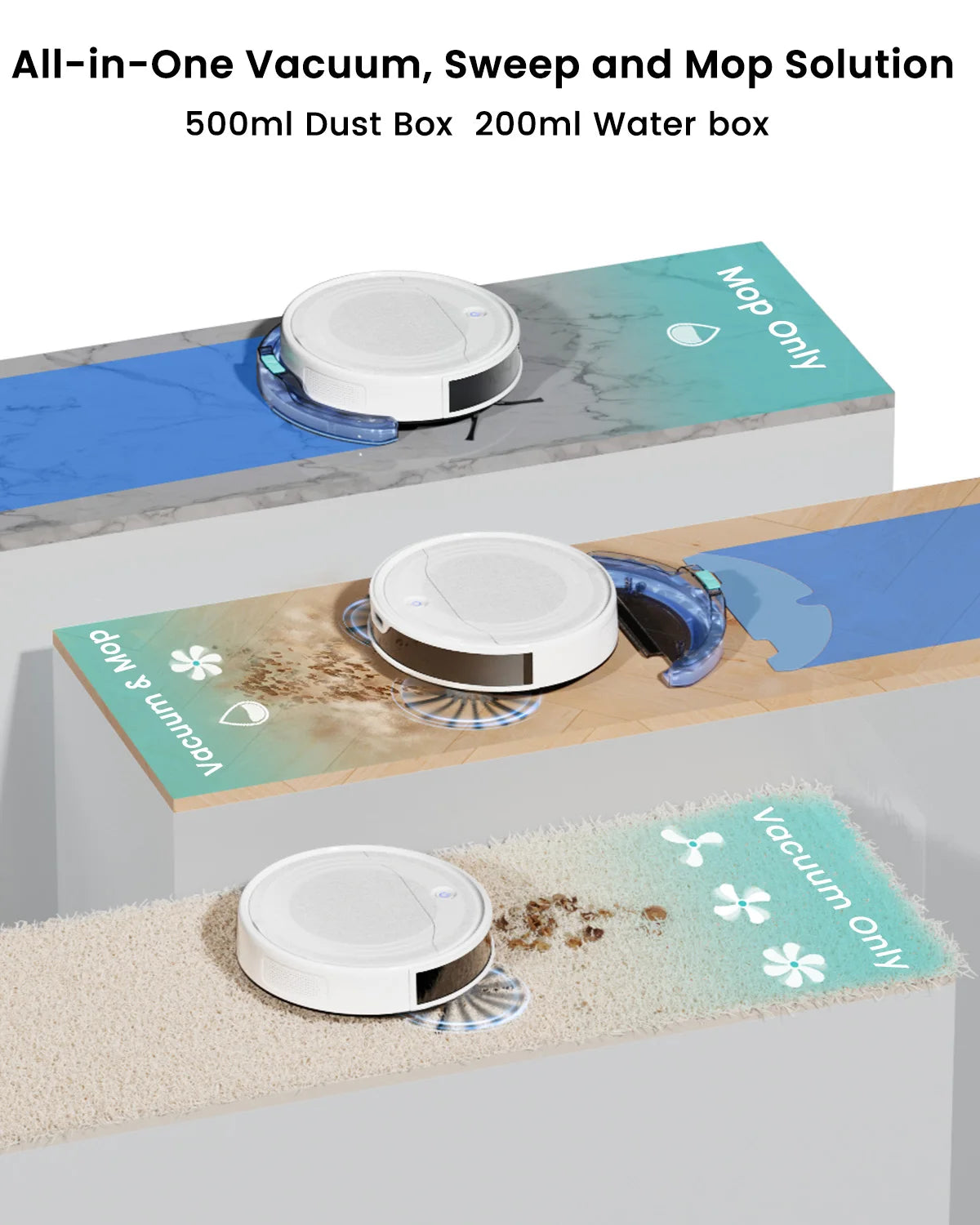 LEFANT M310 Ultra  Robot Vacuum Cleaner with TOF LiDAR Navigation, 6000Pa Suction,150 Minutes, HEPA Filter,  Ideal for Pet Hair
