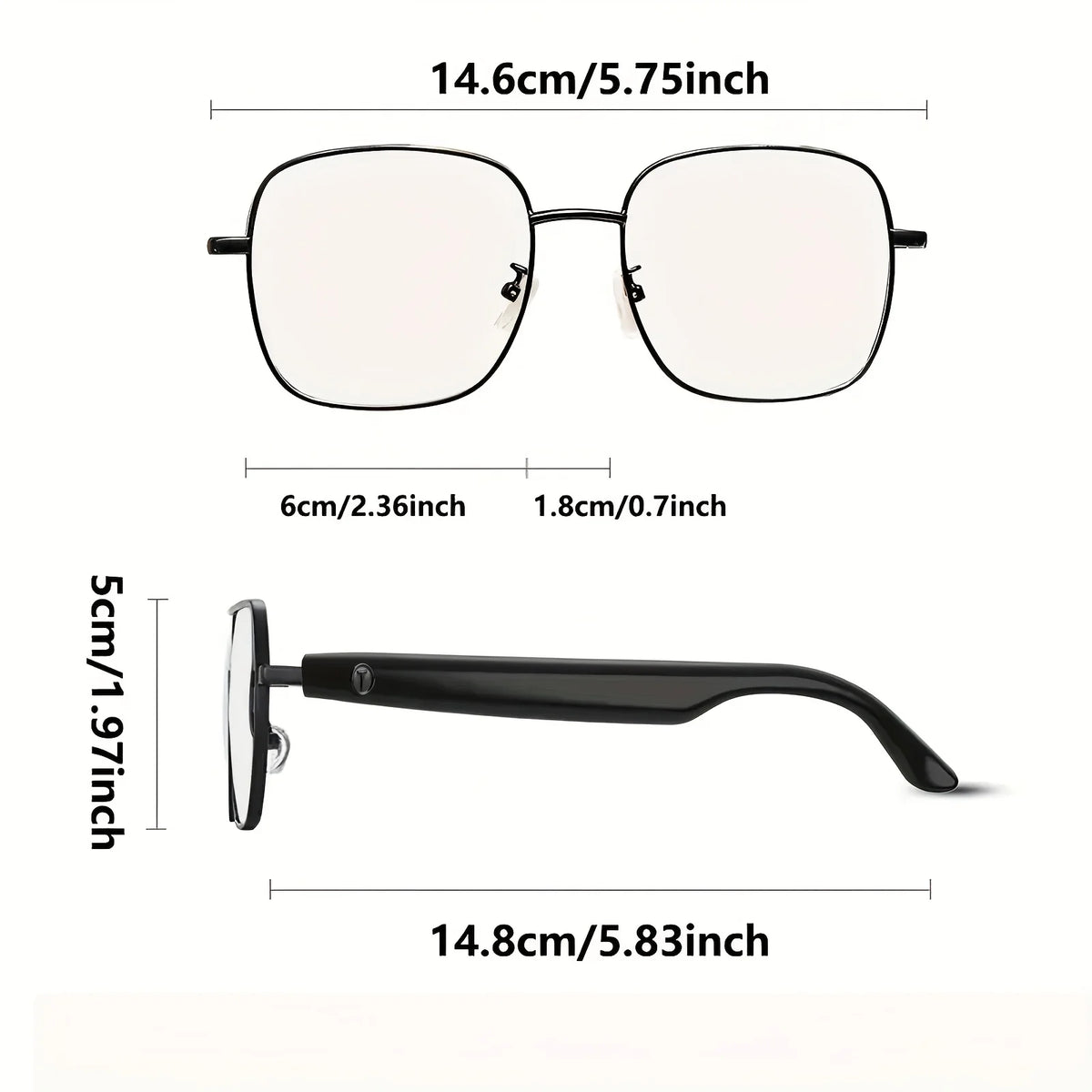 Intelligent Photochromic Smart Sunglasses, Automatically Adjust Light Transmittance, UV Protection & Blue Light Blocking Glasses for Men Women