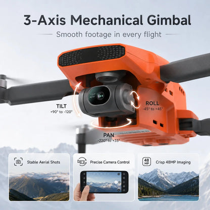 MINI 3 GPS Camera Drone, 4K/60fps UHD Video, 48MP Photos, 3-Axis Mechanical Gimbal, 9KM HD Image Transmission, 32-Min Max Flight Time, Level 5 Wind Resistance, Intelligent Follow, One-Key Return to Home, Foldable Portable Qua