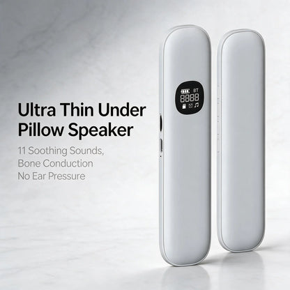 White Sleep Headband Bone Conduction Wireless Bluetooth Speaker Under Pillow HD Sound Side Sleeper Eye Mask