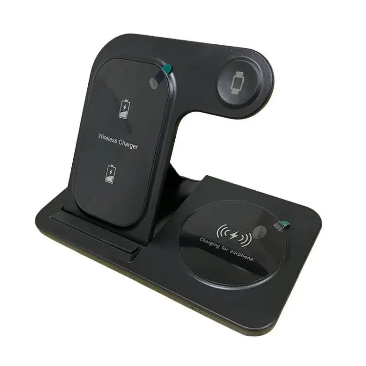 30W 3 in 1 Fast Wireless Charger Stand Foldable Wireless Charging for IPhone 15 14 13 12 11 Apple Watch 9 8 7 6 5 Airpods Pro