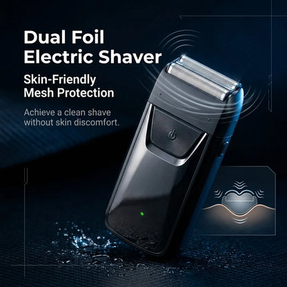 4 in 1 Men's Hair Clipper Set, Cordless Electric Trimmer, Foil Shaver & Nose Trimmer Kit,Beard Cutter, USB Rechargeable Grooming Kit with LED Display, Multiple Guide comb