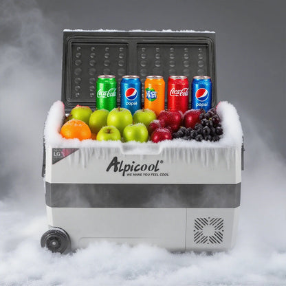 Alpicool LGT50 Dual Temperature Control 12 Volt Refrigerator 53 Quart Portable Car Fridge Freezer (-4°F~68°F) for Truck, RV,
