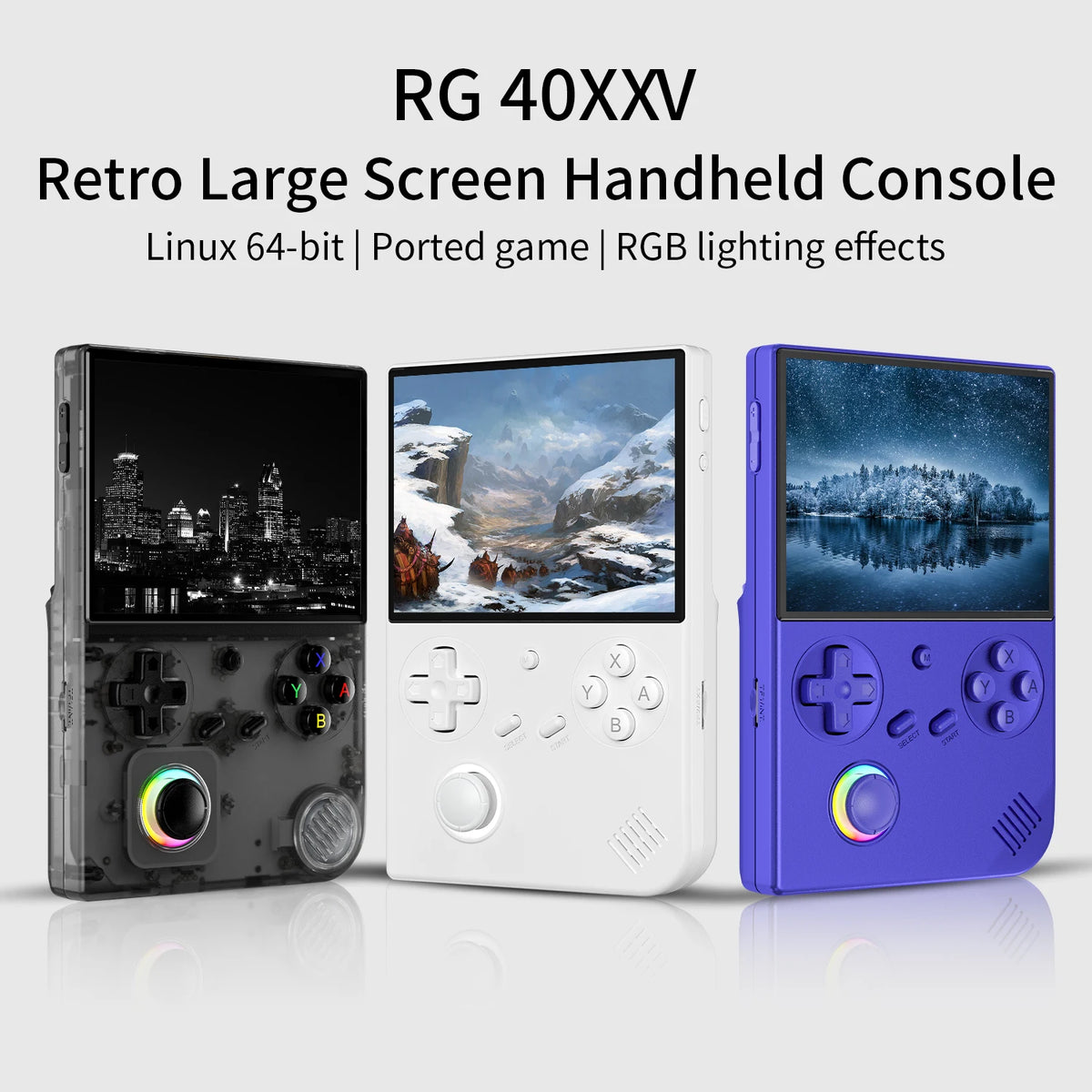 Anbernic RG 40XXV Retro Handheld Game Consoles 4.0" IPS Screen Linux 64-bit 3200mAh RGB Joystick RG40XXV Portable Gaming Console Supports Streaming WiFi Bluetooth HDMI TV Output