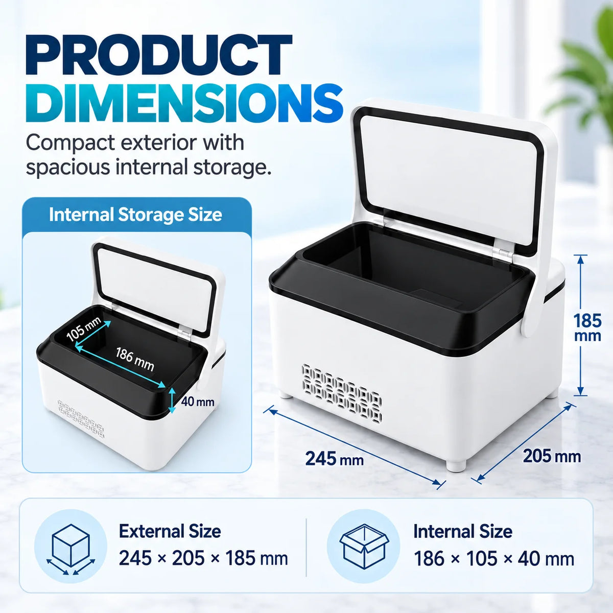 ZNLYRION Portable Medication Cooler 0-18°C Adjustable Insulin Refrigerator 13600mAh Battery Travel Insulin Fridge for Insulin Pens Vials Cartridges Home Car Power Bank Use