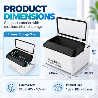 ZNLYRION Portable Medication Cooler 0-18°C Adjustable Insulin Refrigerator 13600mAh Battery Travel Insulin Fridge for Insulin Pens Vials Cartridges Home Car Power Bank Use