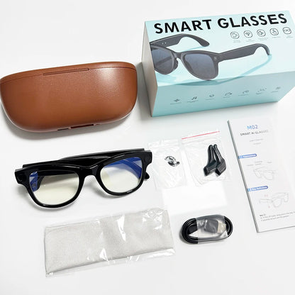 2026 Smart AI Glasses 1080P HD Camera M02 Ultra ChatGPT 3600mAh Charging Case Power Bank 32GB Translation Music Video Sunglasses
