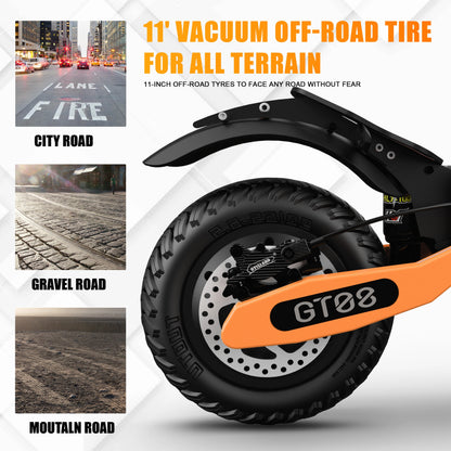 Arwibon 5600W Electric Scooter for Adults Dual Motor 46MPH Top Speed 60V27AH Battery 11-inch Off-Road Tires Sport Folding Design