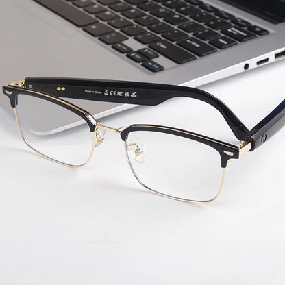 Bluetooth Smart Audio Glasses with AI Real-time Translation Open Ear Speaker Hands-free Calling Music Smart Glasses for Travel Business Meeting