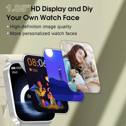 HD Screen, Bluetooth Smartwatch: HR Monitor, Sleep Tracker, 110+ Sport Modes, Water-Resistant Fit Watch for Android/iOS
