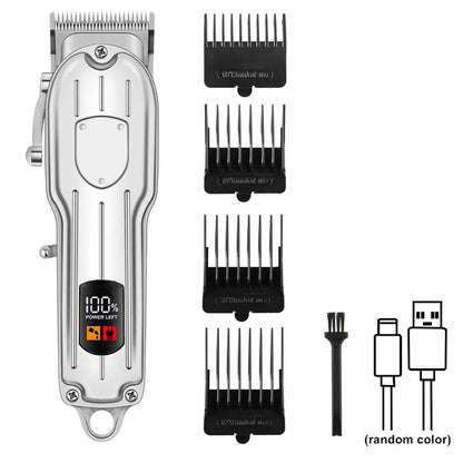 Professional Hair Clippers for Men Professional - Cordless Barber Clippers for Hair Cutting & Grooming Rechargeable Beard Trimmer USB Rechargeable Grooming Kit with 4 Guide Combs & Cleaning Brush