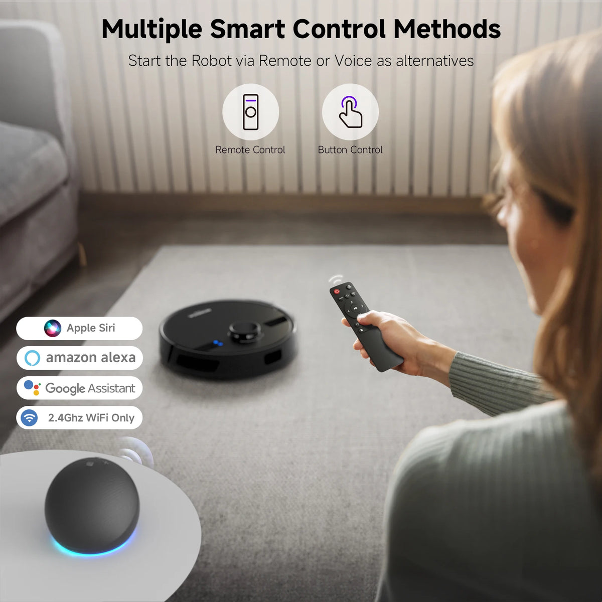 Refurbished MONSGA By Erabros MS1 MAX Robot Vacuum and Mop Combo, 6000Pa Strong Suction, 3.5L Self-Emptying Station, LDS Navigation Smart Mapping, 180 Mins Runtime, App/Voice/Remote Control, for Pet Hair Hard Floors Carpets (