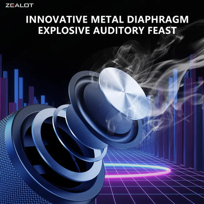 Zealot-S32 Wireless Speaker Outdoor Portable Subwoofer Speaker, Waterproof IPX 6, Dual Pairing,1500mAh Battery.
