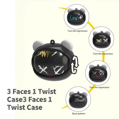 Mini Bluetooth Speaker 5.3 Cute Bear Cartoon Portable Wireless Speaker 28mm Driver HiFi Sound Type-C Rechargeable Outdoor Music Player with Hook