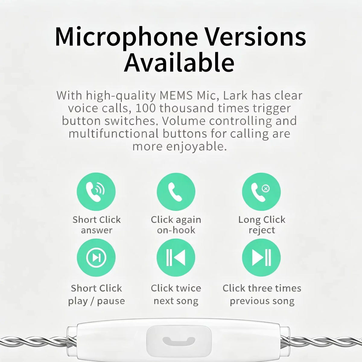 KBEAR Lark 1DD+1BA Hybrid IEM HiFi Earphones Zinc Alloy Shell 10mm Dynamic Driver Wired Headphones with Detachable 2Pin for Audiophile & Studio