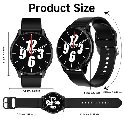 1pc New Full-Touch High-Definition Men'S and Women'S Sports Smartwatch Features ,Wireless Dialing, Answering Calls, Motion Tracking,  Music Control. Suitable for Android & Iphone,Christmas/New Year/Birthday Watch Gifts