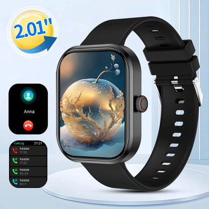 2026 Smart Watch with Wireless Calling, Weather Forecast & Sports Mode, DIY Wallpaper SMS Alerts Silicone Strap for Men Women