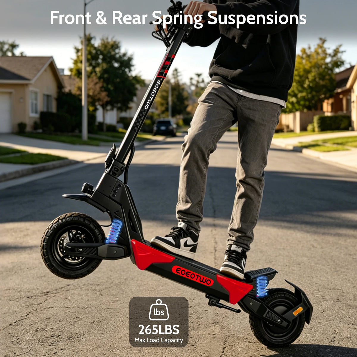 EOEOTWO Electric Scooter, Up to 28 MPH, Long Rang, Dual Suspension & Braking System, Fast Charging, Scooter for Adults, UL Certified