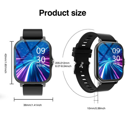 [Smart Watch For Men/Women] Jinmiyun HOT 1.83-Inch Smart Watch, Supporting Wireless Calls (Answering/Dialing/Rejecting Calls), Suitable for Men And Women, Fitness Activity Tracker, Supporting Multiple Sports Modes/Remote Shut