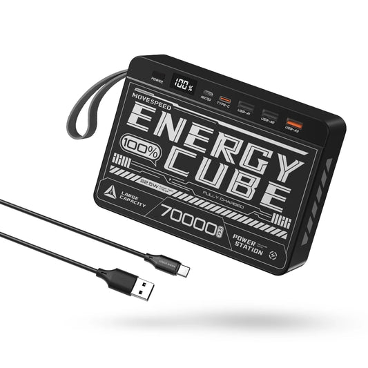MOVESPEED Z70 70000mAh Power Bank Portable External Battery Charger Power Station PD Fast Charging Powerbank for Camping Outdoor