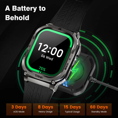 Original KOSPET TANK M3 Smart Watches For Men Smartwatch Women 480mAh Electronic Digital Fitness AMOLED AOD Bluetooth Watches