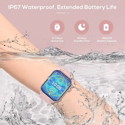 Women's Smartwatch: 120 Modes, 1.83" HD, HR/Sleep Monitor, Bluetooth, Waterproof
