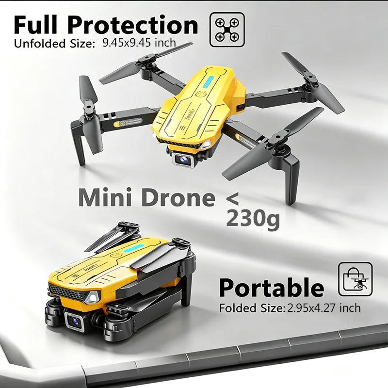 TONGLI Portable Foldable RC Drone Quadcopter, HD Camera with Gesture Photo Control, Headless Mode, Stable Altitude Hold Hover, Long-Range Wi-Fi FPV Transmission, Durable Build, Beginner-Friendly Outdoor Recreational Aerial RC