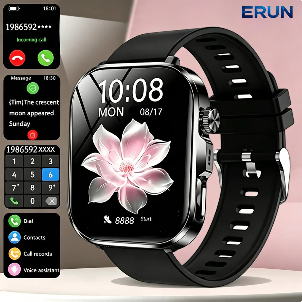New Big Screen Smart Watch-2026, 5.11 cm Full Touch Screen, Wireless Calling/texting/multiple Sports Modes, with Outdoor LED Light Buttons, USB Rechargeable, Alloy Case/metal, 2 Replaceable Straps, Activity Tracking Watch, Gi