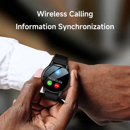 New Smartwatch for Men and Women,Wireless Calling,Multiple Sports Modes,Fitness Tracker, Suitable for IPhone and Android,Silicone Strap, ,Unisex, Ideal As A Gift