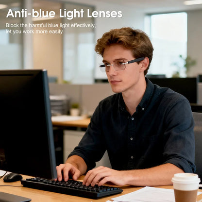 Fashion Smart Audio Sunglasses, Photochromic Lenses Bluetooth Sunglasses, Open‑Ear Built‑in Speaker, Touch Control Hands‑Free Calls Music for Men & Women
