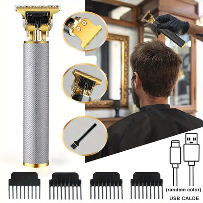 Professional Hair Clippers for Men Professional - Cordless Barber Clippers for Hair Cutting & Grooming Rechargeable Beard Trimmer USB Rechargeable Grooming Kit with 4 Guide Combs & Cleaning Brush