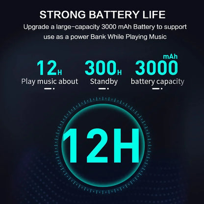 Portable Bluetooth Speaker Wireless LED Flash Light TWS Bass Stereo IPX7 Waterproof Loudspeaker FM Radio 12 Hours Playtime Subwoofer Outdoor Boombox for Pool Beach Party Camping Travel Smartphone Compatible
