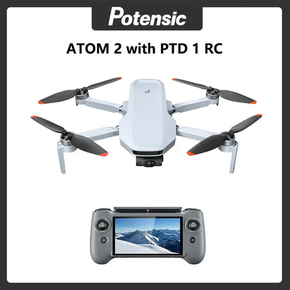 Potensic C0 ATOM 2 Drone with PTD 1 Remote Control 4K Video, 8K Photo Camera 10KM 2.7K Vertical Shoot, AI Night Shoting AI Track