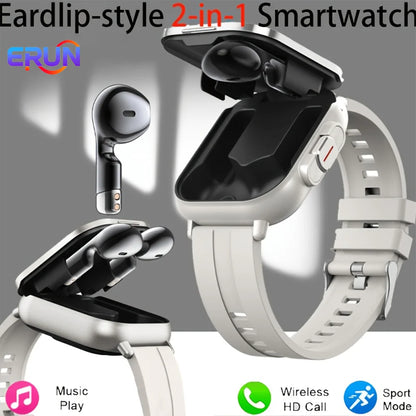 New Smart Watch, Earphone Watch 2-In-1, (Valentine'S Day Gift), Full Touch Sports Smart Watch, Phone Connection/Call, Alarm/Calculator/Music, Riding, Running, Step Counting, Multiple Sports Modes, Fitness Tracker