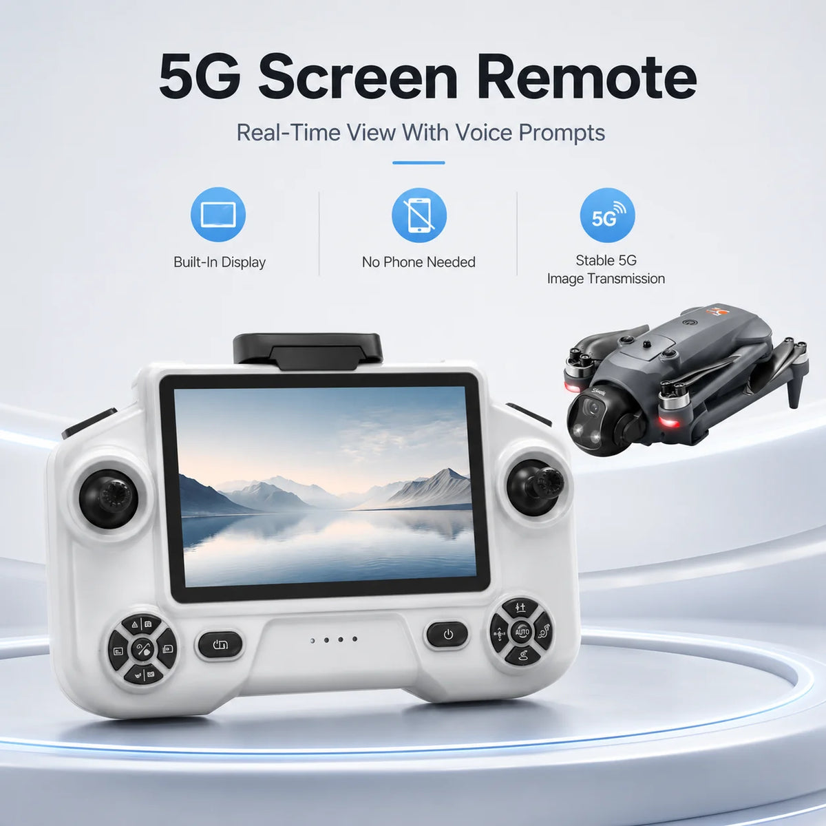 GPS Drone With 5G Screen Remote Lift‑Type Obstacle Avoidance Airdrop Function 180° Electric Adjust Camera Brushless 2KM 5G FPV Quadcopter