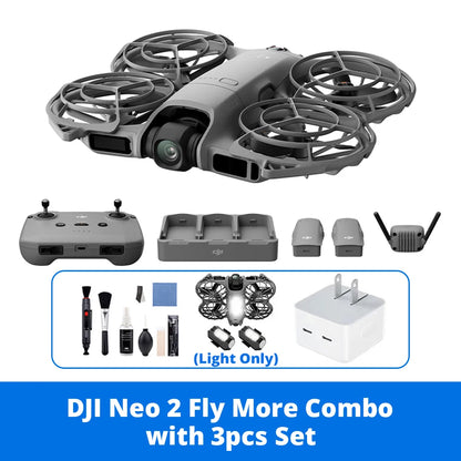 DJI Neo 2 Fly More Combo Drones with a Camera & 3 Batteries Charging Hub Optional Accessory Kit 151g 4K 100FPS Slow Motion Omnidirectional Obstacle Sensing