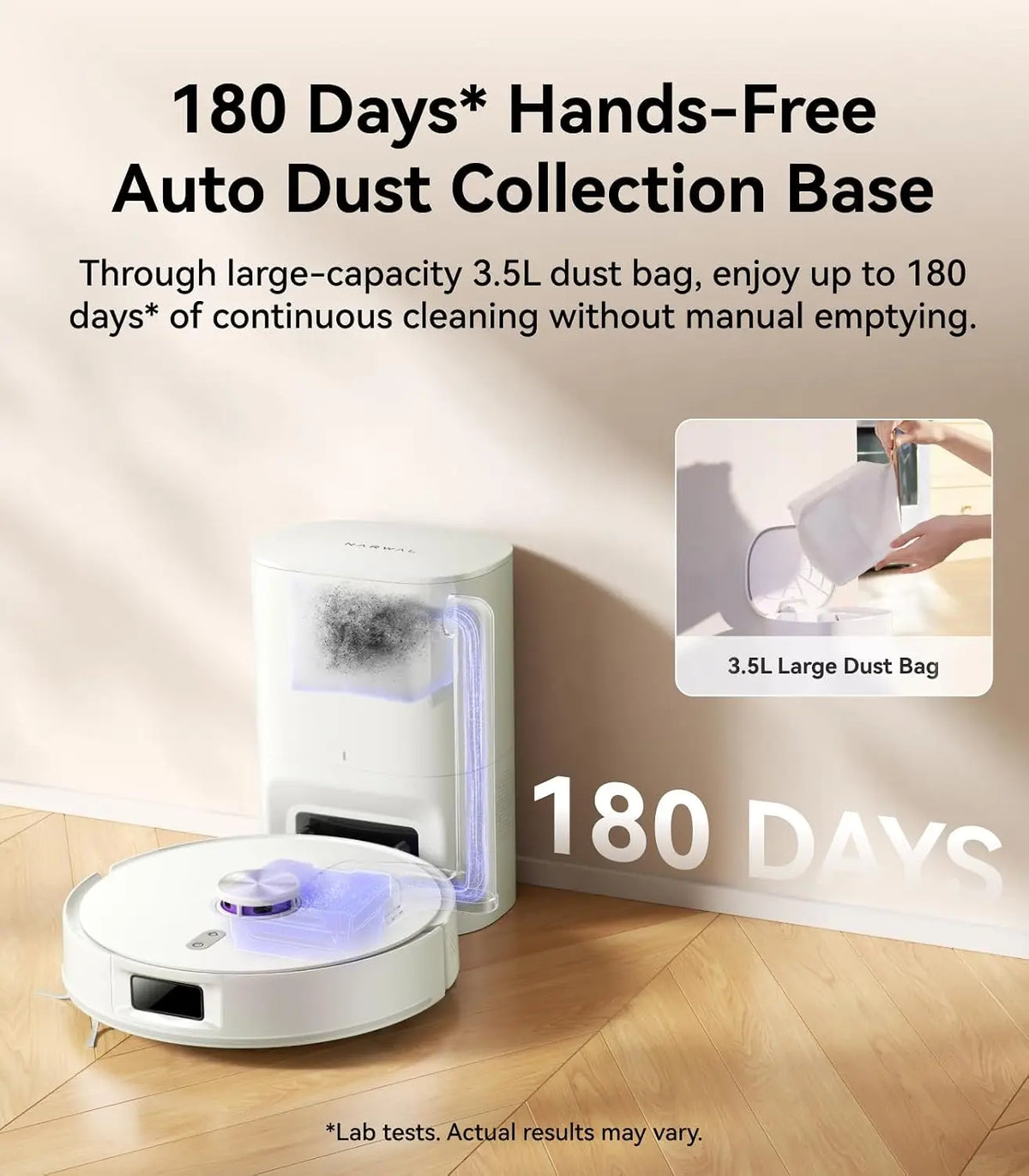 Self-Emptying Robot Vacuum and Mop Combo with 8000Pa Suction