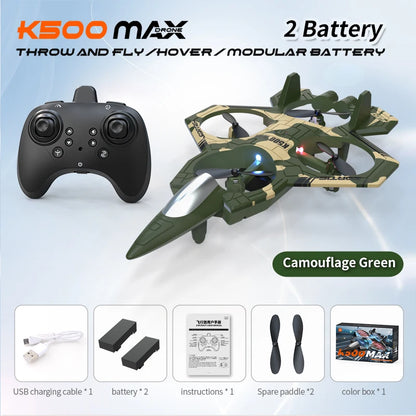 K500 RC Drone with LED Lights & Air Pressure Altitude Hold – Shock-Resistant Mini Quadcopter, 2.4G Remote Control, One-Key Takeoff/Landing/360° Rotation, Indoor/Outdoor Flying Toy, Ideal Gift for Friends