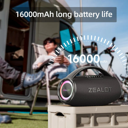 US-S97 80W High Power Portable Bluetooth Speaker RGB colorful Light Waterproof Wireless Subwoofer 360 Stereo Surround TWS FM