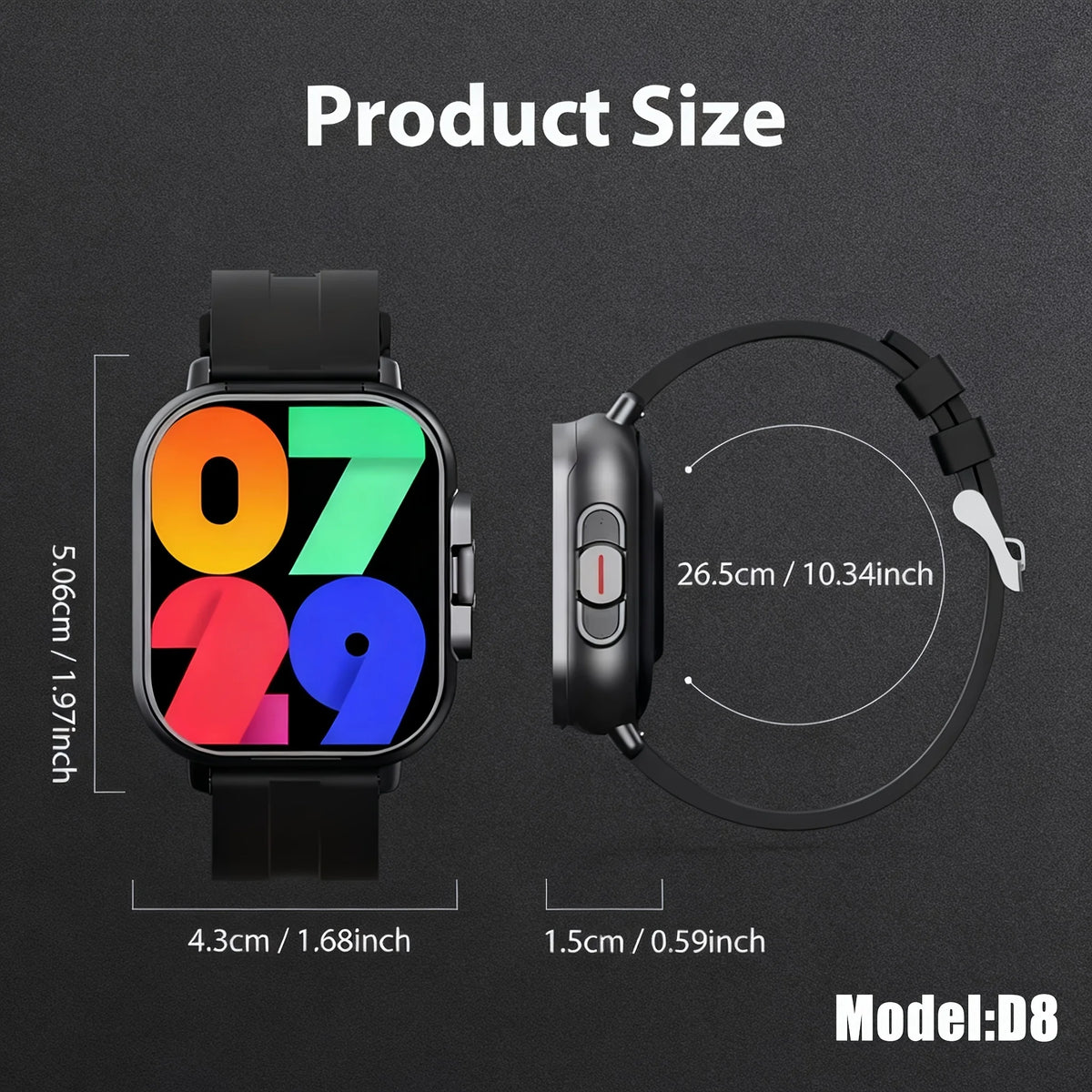 The Latest Smartwatch, Suitable for Both Men and Women, Equipped with a 2.01-inch Display Screen, Full Touchscreen Function, 2-in-1 Wireless Earphones, Music Playback, Camera Control and Other Functions, Is an Ideal Gift for