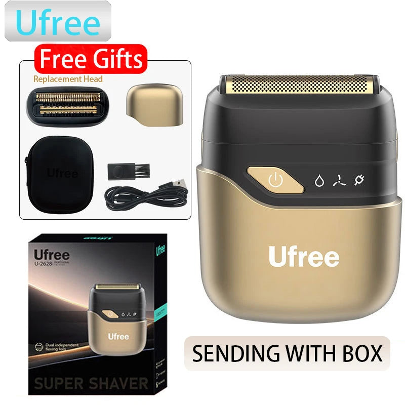 Ufree Electric Razor for Men, Foil Shaver with 2 Foil Heads, Home Appliance Electric Shaver, Wet Dry Cordless Razor, Chargeable