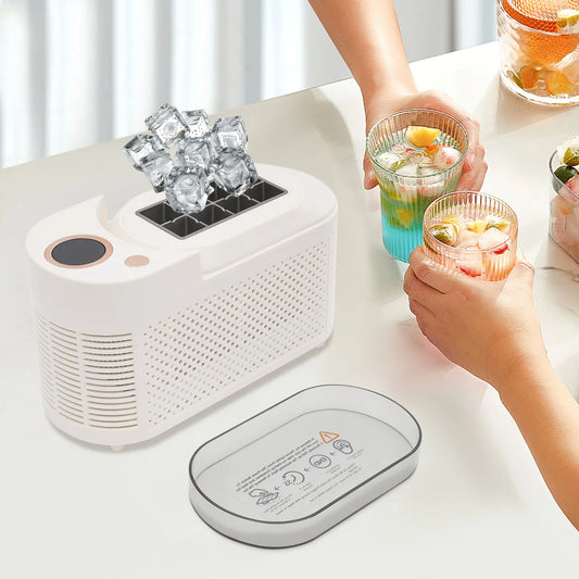 12V Portable Mini Ice Maker Machine Fast Ice‑making Countertop Ice Cube Maker for Car RV Camping Travel Home