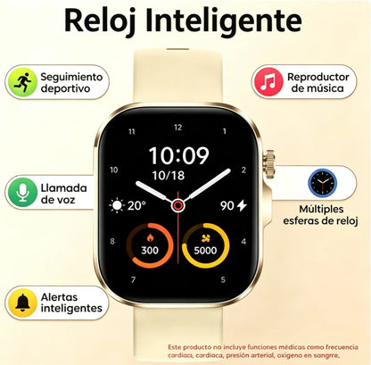 Smartwatch, Full Touchscreen, 2.01-Inch Ultra-Large Screen HD Display, Multiple Sports Modes, Flashlight, Calling, Clock, Men's Watch, Women's Watch, Ideal for Christmas Humor, Novelty, Fun Gift, Father's Day Present, New Yea