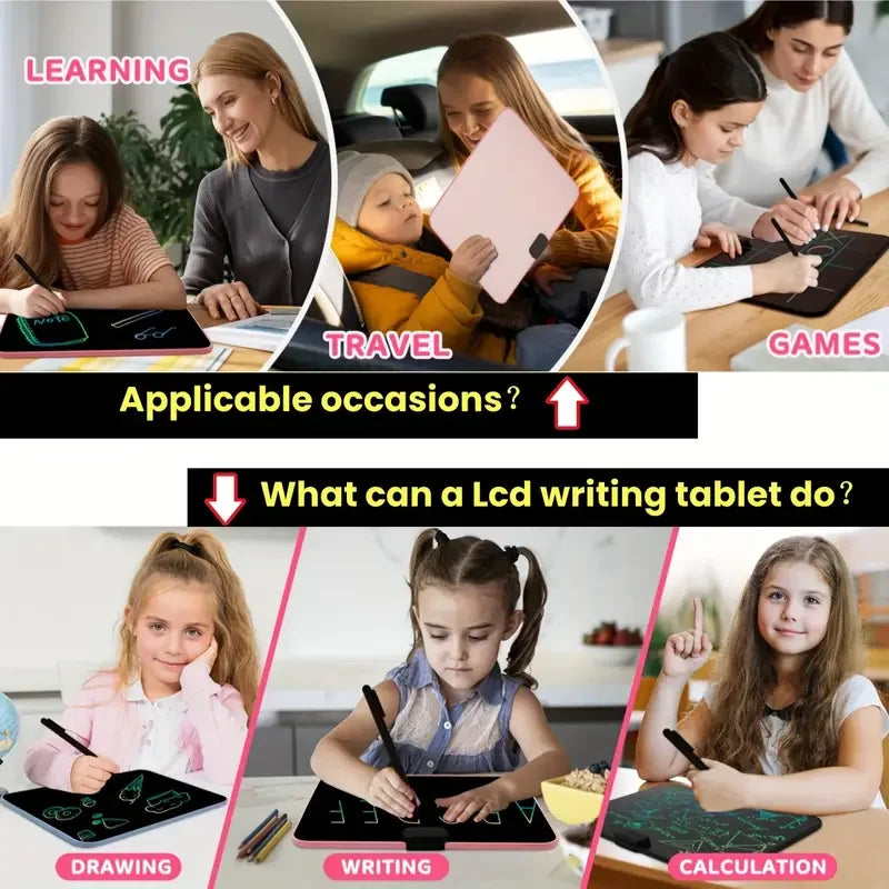 16 Inch LCD Writing Tablet Digital Drawing Board Reusable Electronic Handwriting Pad Erasable Graphic Notepad for Kids Students Office Home Note Taking