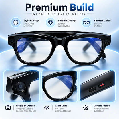 2026 Smart AI Glasses 1080P HD Camera M02 Ultra ChatGPT 3600mAh Charging Case Power Bank 32GB Translation Music Video Sunglasses