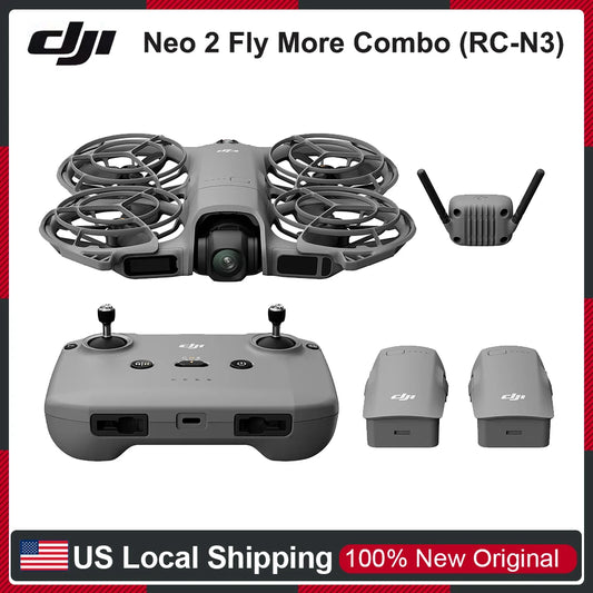 DJI Neo 2 Fly More Combo With RC-N3 Remote Controller Drones With a Camera 151g Lightweight Palm Takeoff & Landing Gesture Control Drone 4k Professional 4K High-Quality Imaging