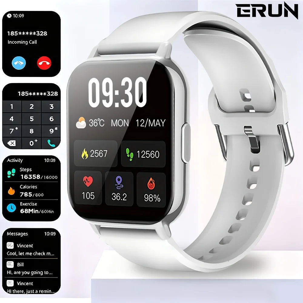 Sports Smart Watch, 1.83inch Full Touch Screen Display with Message, Answer Make Call Smartwatch, Sleep Monitoring, Sports Pedometer, Information Alerts, for iPhone Android Phones, Smartbands Fitness Watch for Women Men Frien