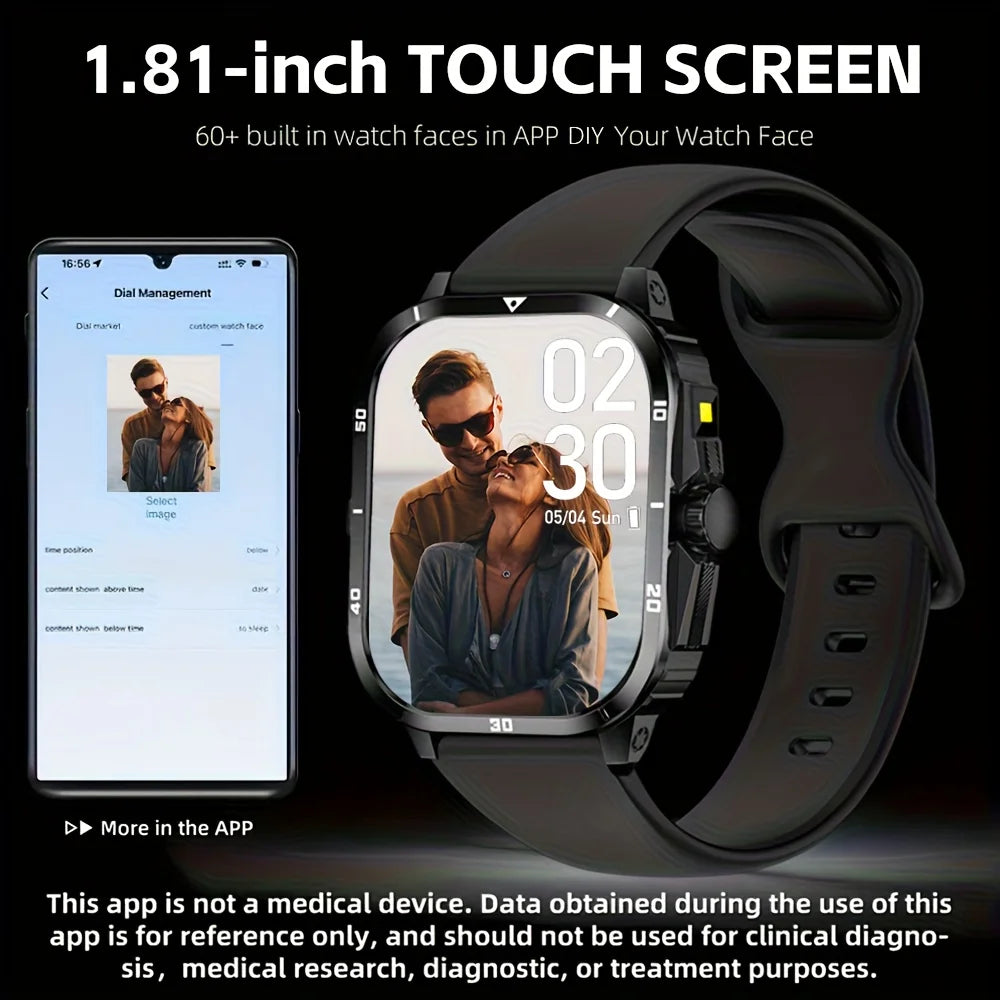 New Full-Touch High-Definition Men'S and Women'S Sports Smartwatch Features ,Wireless Dialing, Answering Calls, Motion Tracking,  Music Control. Suitable for Android & Iphone,Christmas/New Year/Birthday Watch Gifts